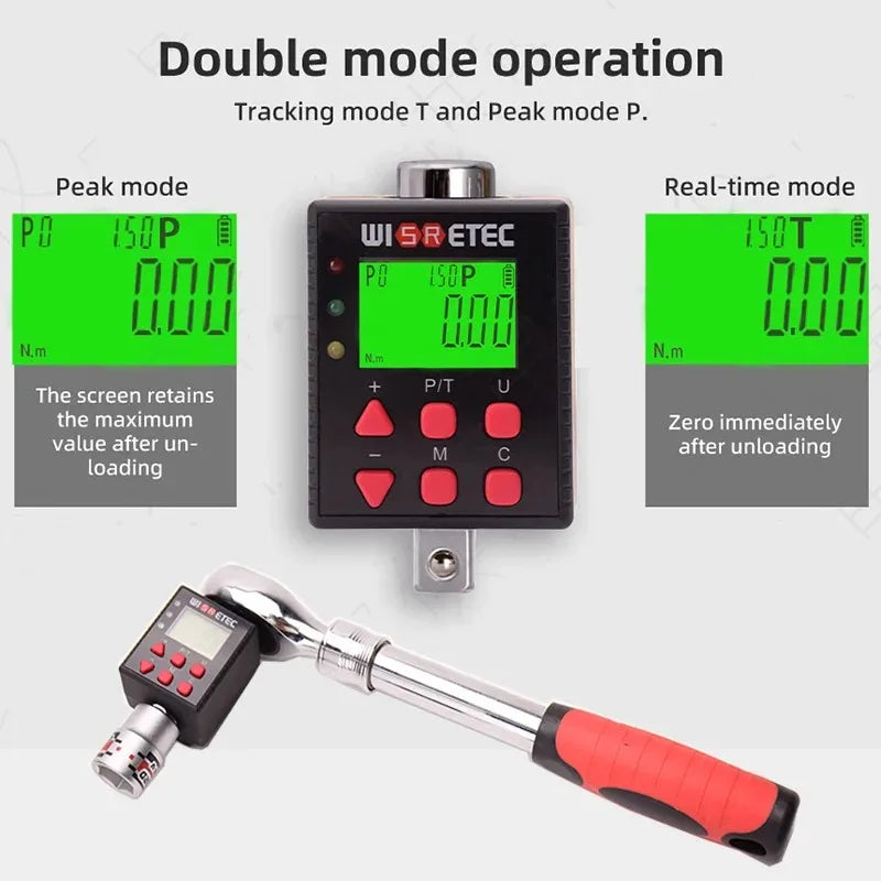 WISRETEC Digital Torque Meter Adapter 0.1–340 N.m Electronic Digital Torque Adapter SPOT