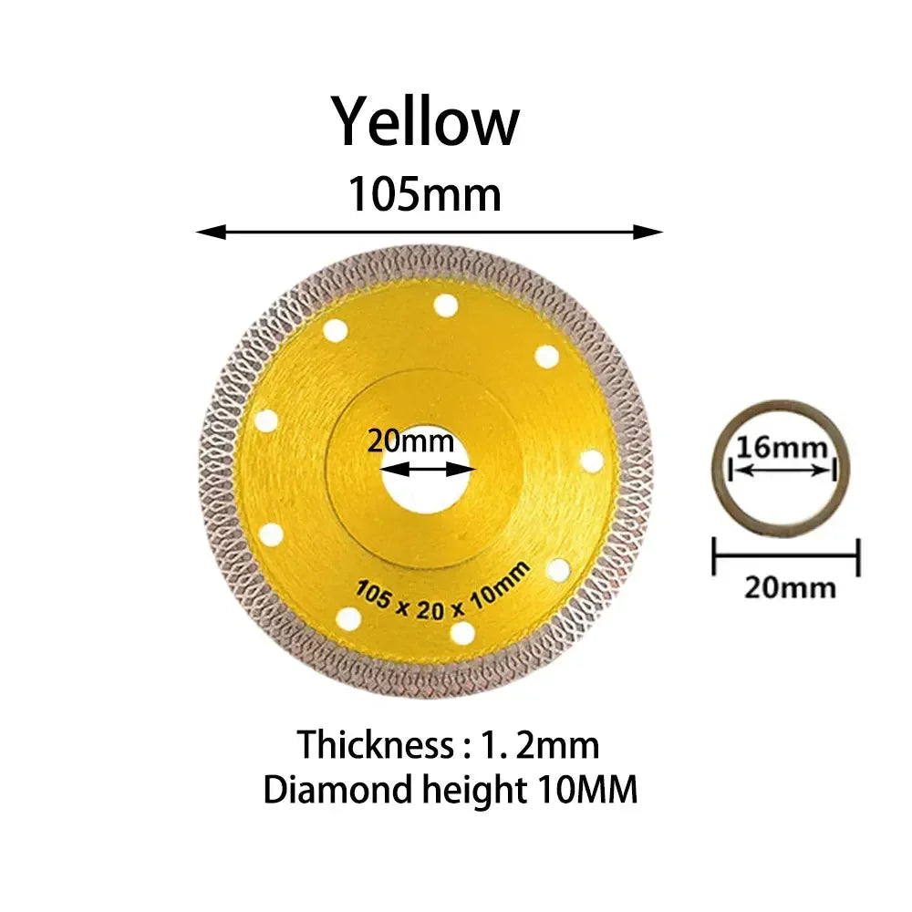 Diamond Saw Blade 105/115/125mm – Tile, Granite & Marble Diamond Saw Blade SPOT Yellow 105mm