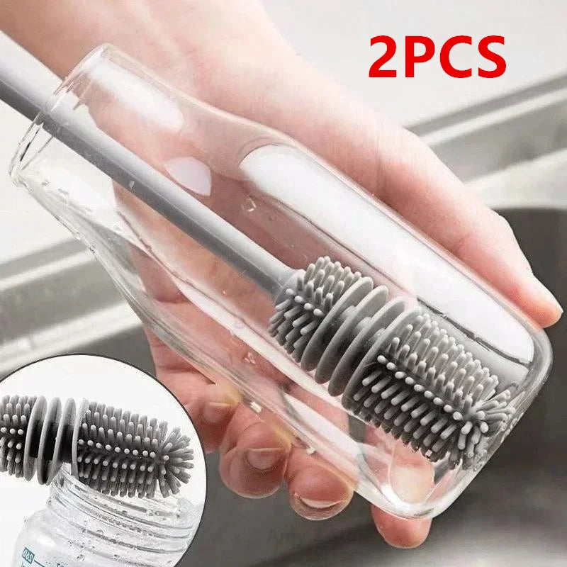 Silicone Cup Brush – Long Handle Bottle & Glass Cleaner Bottle Cleaning Brush SPOT