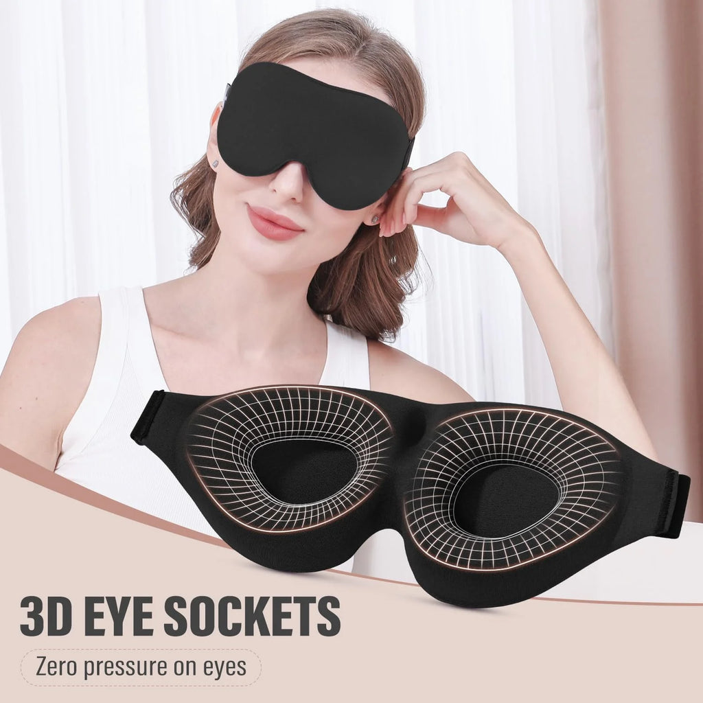 3D Sleep Mask – Light-Blocking Eye Mask, Soft & Adjustable Sleep Eye Mask SPOT