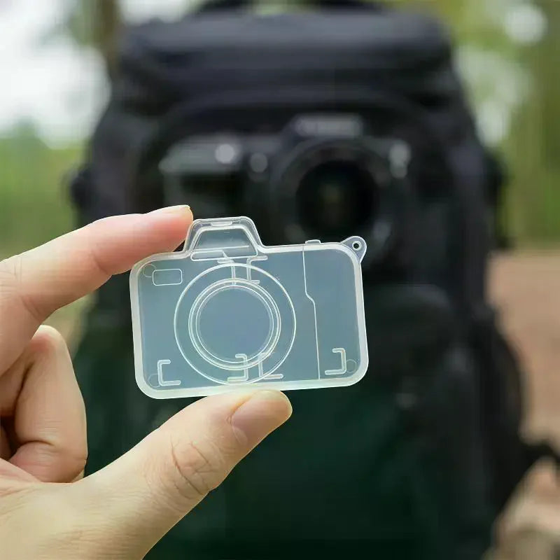 Camera-Shaped Memory Card Storage Box – Dustproof Organizer Memory Card Case SPOT