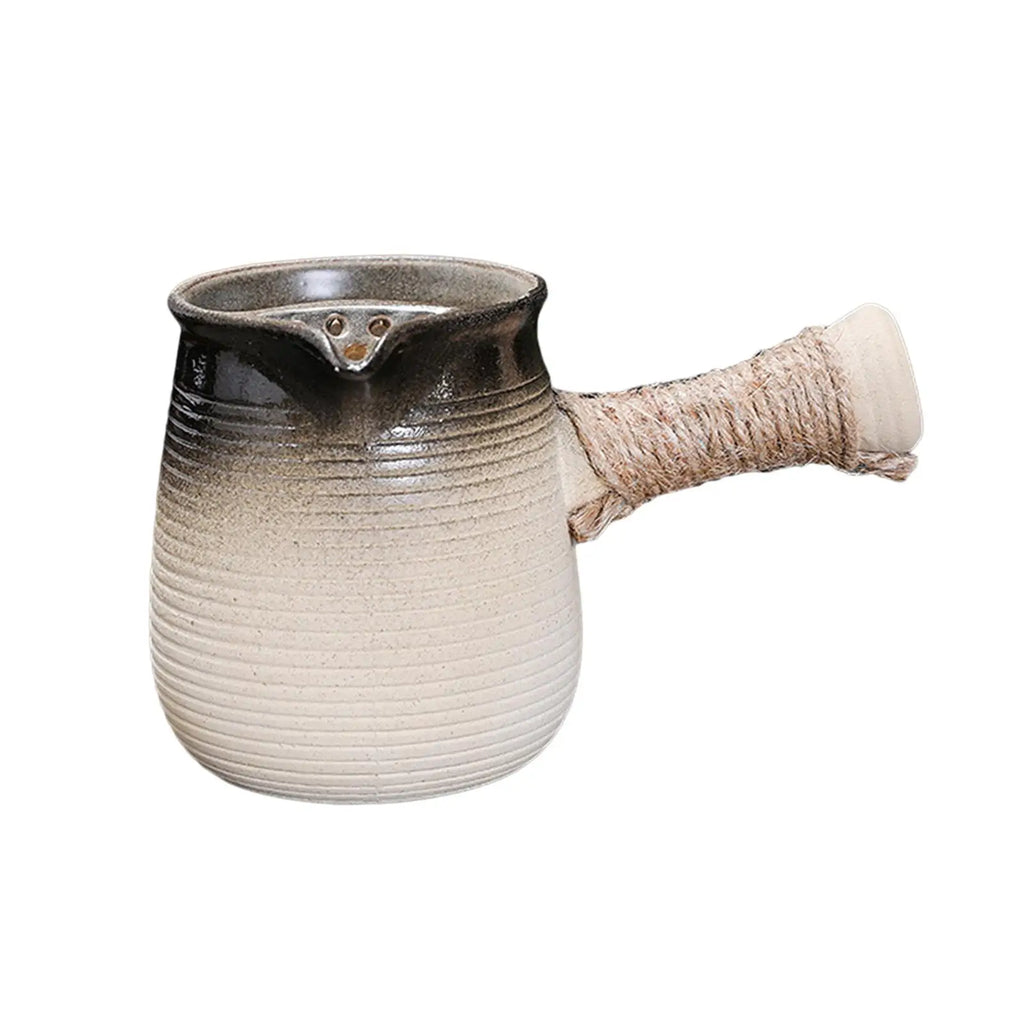 Chinese Ceramic Teapot 500ml – Porcelain Side Handle Tea Kettle Ceramic Teapot SPOT Gradient black