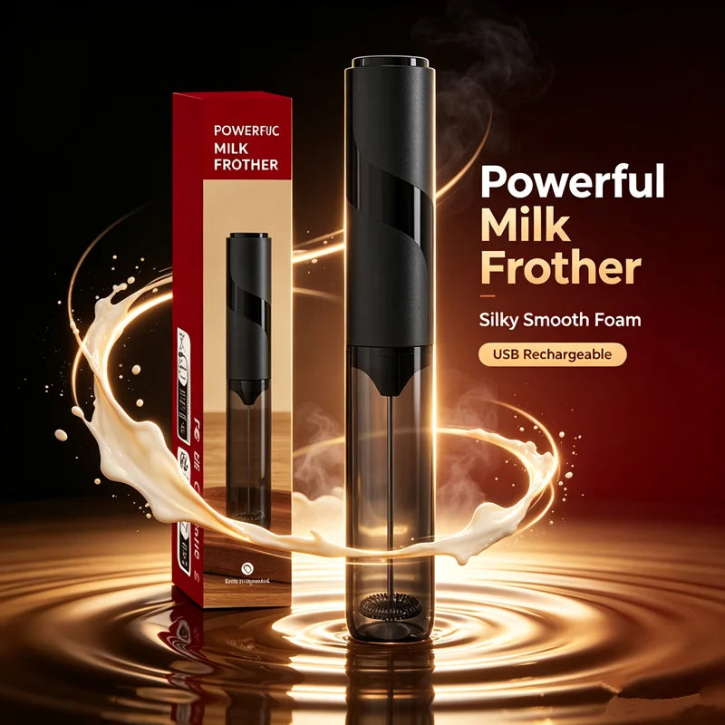 Electric Milk Frother – Handheld Stainless Steel Foam Mixer Electric Milk Frother SPOT