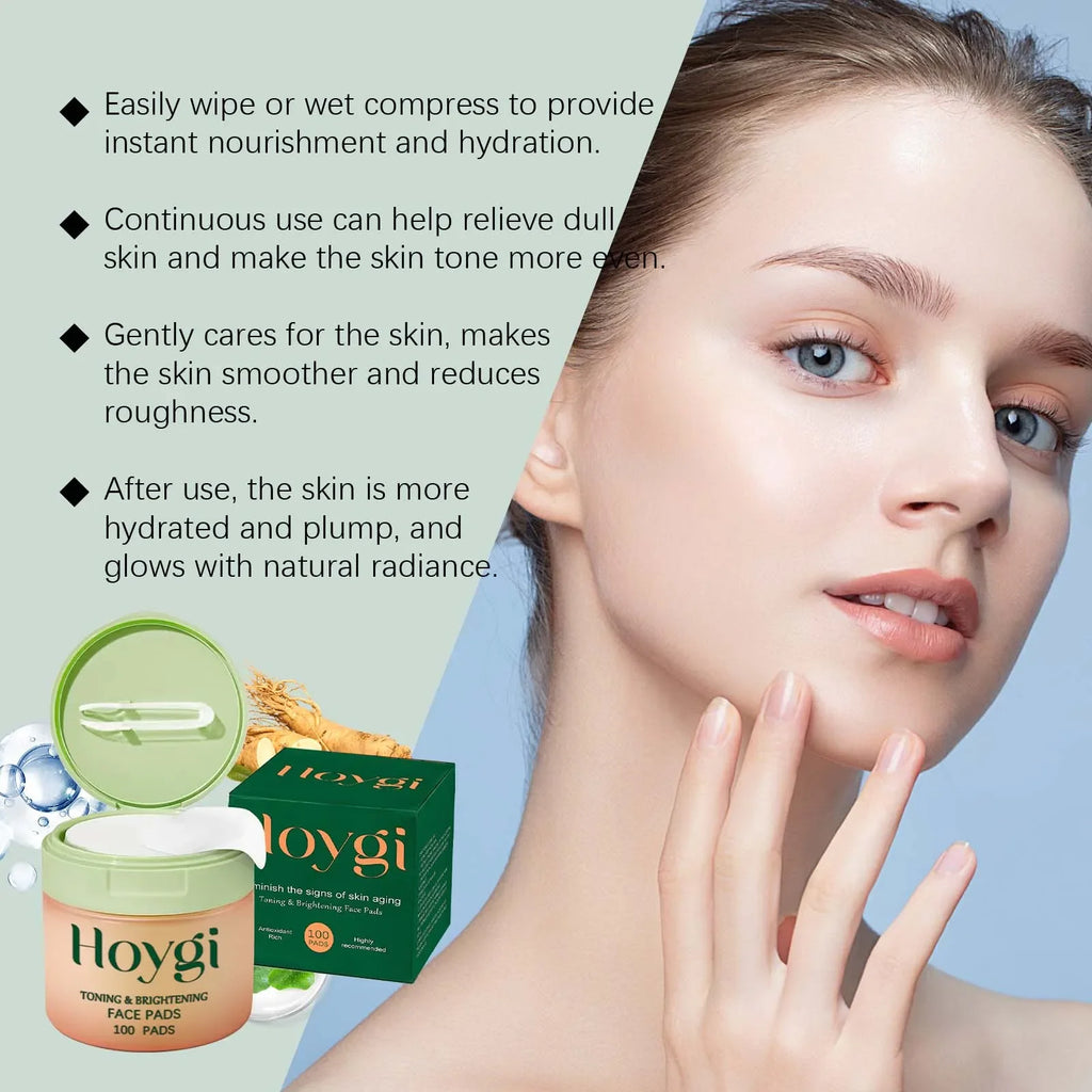 Hoygi Centella Asiatica Moisturizing Face Pads – 100 Pcs Facial Treatment Pads SPOT