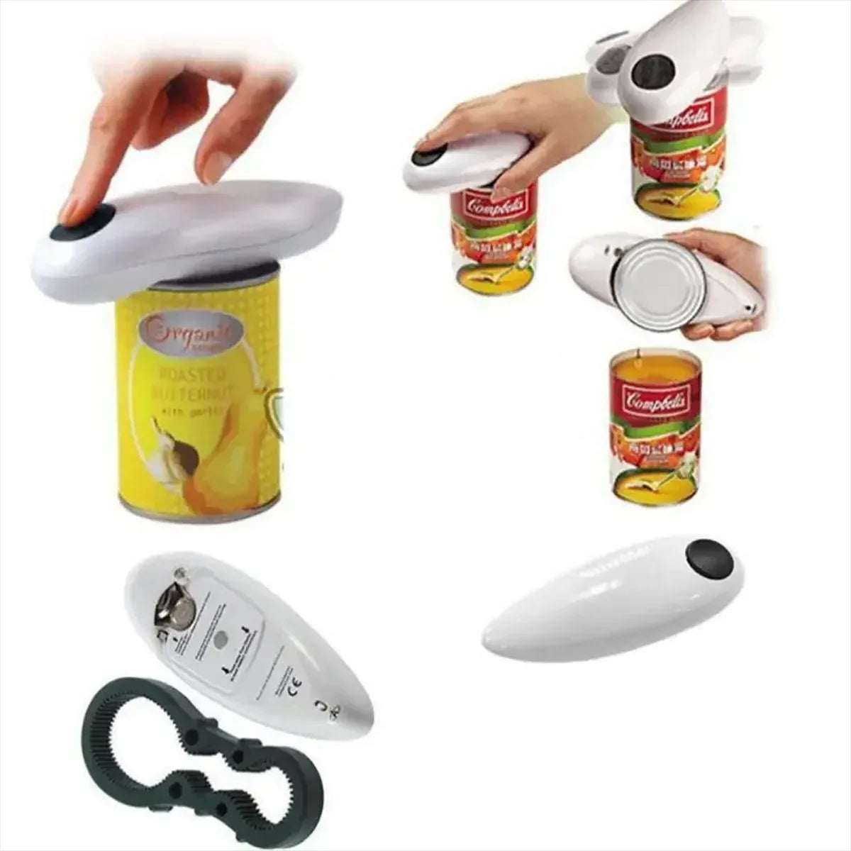 One-Touch Electric Can Opener – Automatic Portable Kitchen Tool Electric Can Opener SPOT