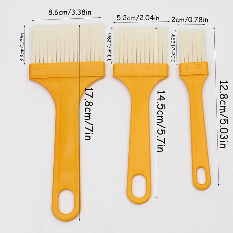 3-Pack BBQ & Baking Oil Brush Set – High-Temp Resistant Pastry Basting Brush SPOT