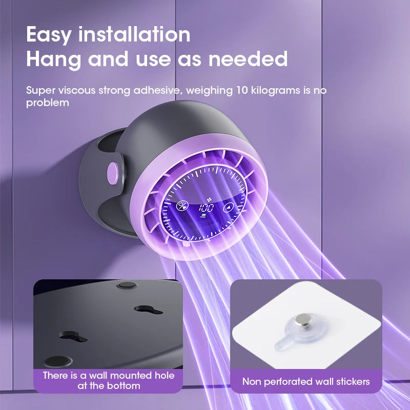 Touch Screen Mini Desk Fan – 100-Speed USB Fan w/ Display Portable Desk Fan SPOT