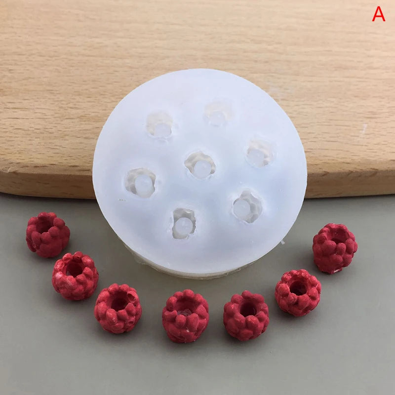 3D Raspberry & Strawberry Silicone Mold – Cake & Candy Silicone Baking Mold SPOT 1.1x1.1cm