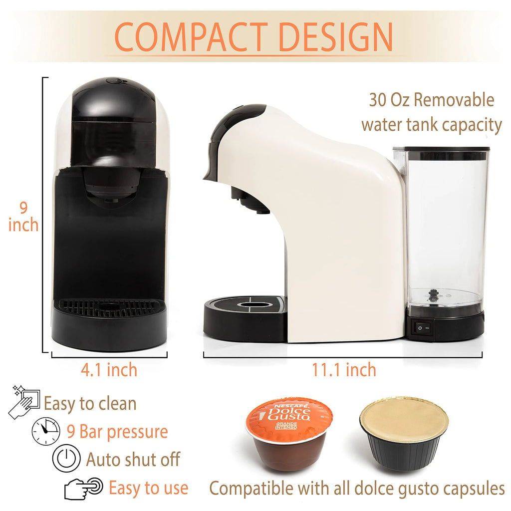 DUTRIEUX 3-in-1 Capsule Espresso Machine – Nespresso Compatible Espresso Coffee Machine SPOT