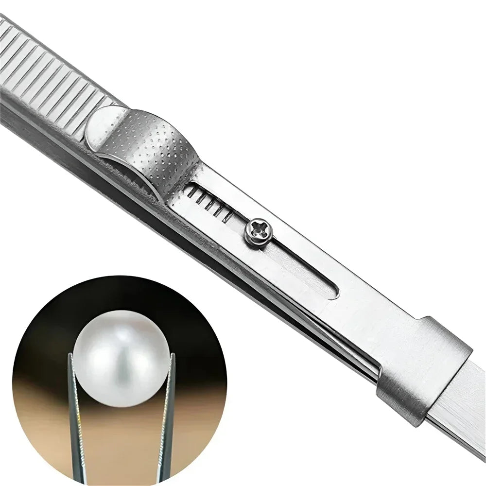 Stainless Steel Locking Tweezers – Jewelry & DIY Precision Tool Jewelry Making Tweezers SPOT