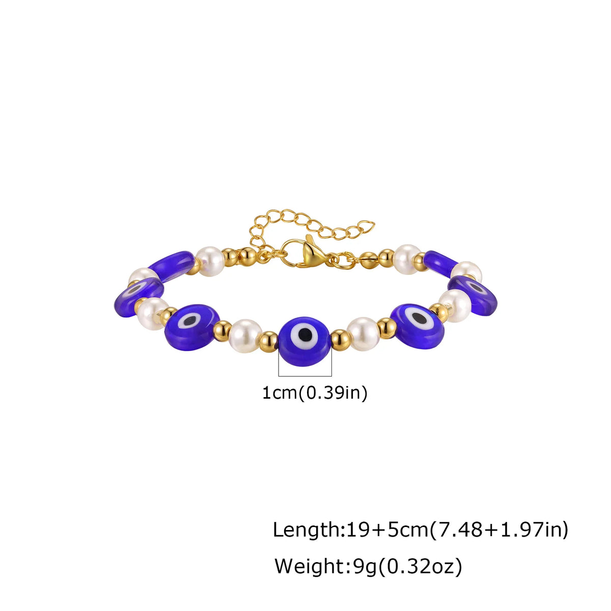 Evil Eye Stack Layered Bracelets – Stainless Steel Adjustable Stacked Bracelet Set SPOT BR-2867G02