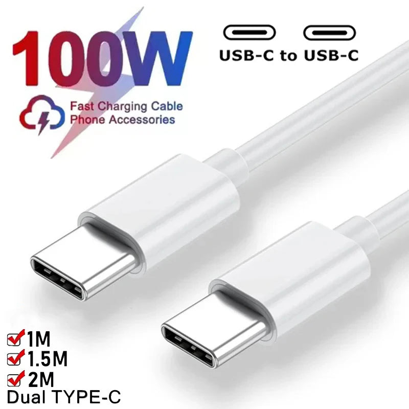100W USB-C to USB-C Fast Charging Cable | 1M/1.5M/2M USB-C Charging Cable SPOT
