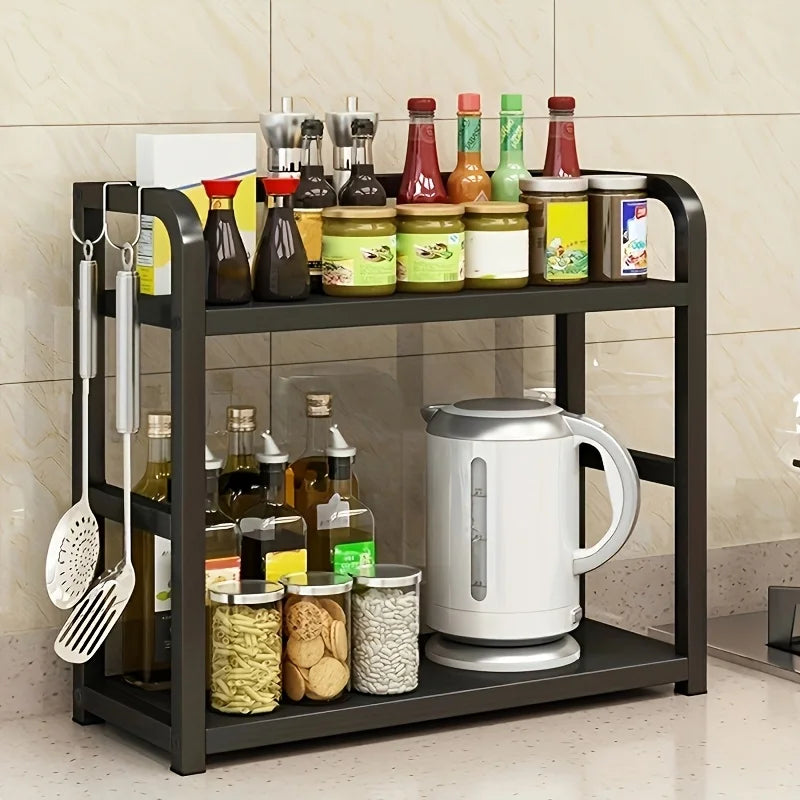 2-Tier Metal Countertop Shelf – Rustproof Kitchen Organizer Countertop Shelf Organizer SPOT