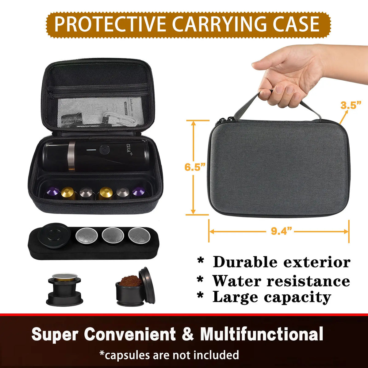 DUTRIEUX Portable Espresso Maker – USB Battery Capsule Machine Portable Espresso Maker SPOT