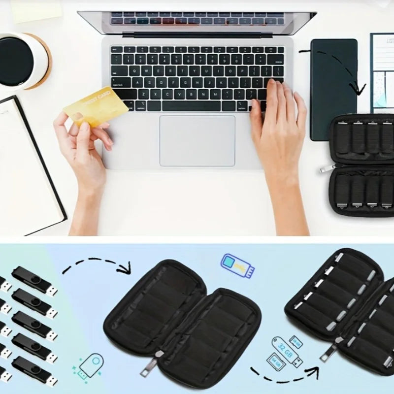 Flash Drive Case – USB & SD Card Portable Storage Organizer USB Storage Organizer SPOT