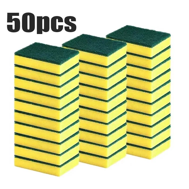 Double-Sided Kitchen Sponge Scrubber Set – 10/30/50 Pack Kitchen Sponge Scrubber SPOT 50pcs