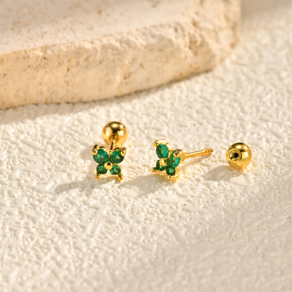 Butterfly CZ Stud Earrings – Hypoallergenic Stainless Steel Stud Earrings SPOT