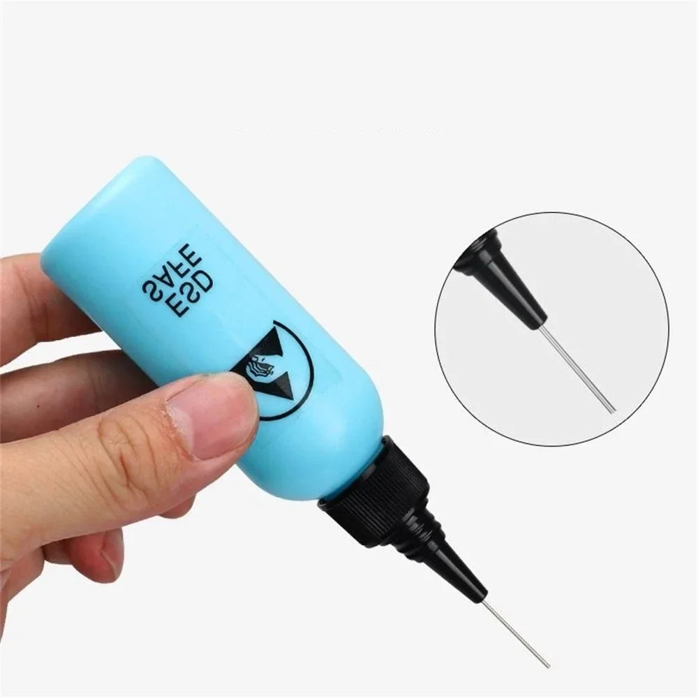 60mL ESD Alcohol Dispenser Bottle – Steel Needle Tip Squeeze Liquid Dispenser Bottle SPOT