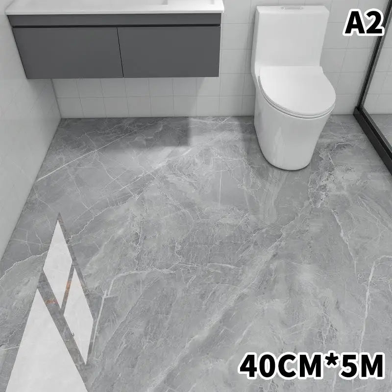 Peel & Stick Marble Floor Sticker – Waterproof PVC Roll Peel & Stick Floor Roll SPOT A2