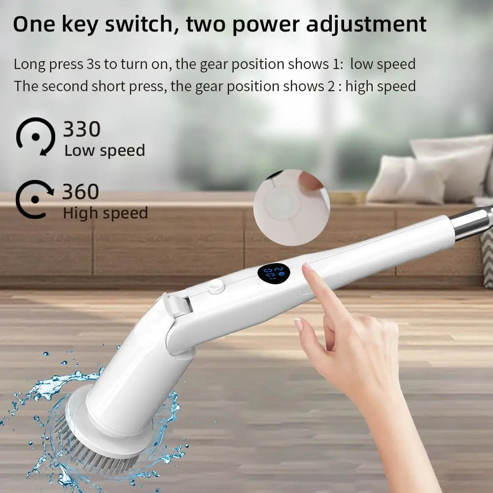 Wireless Electric Cleaning Brush – 8-Head Cordless Scrubber Electric Cleaning Brush SPOT