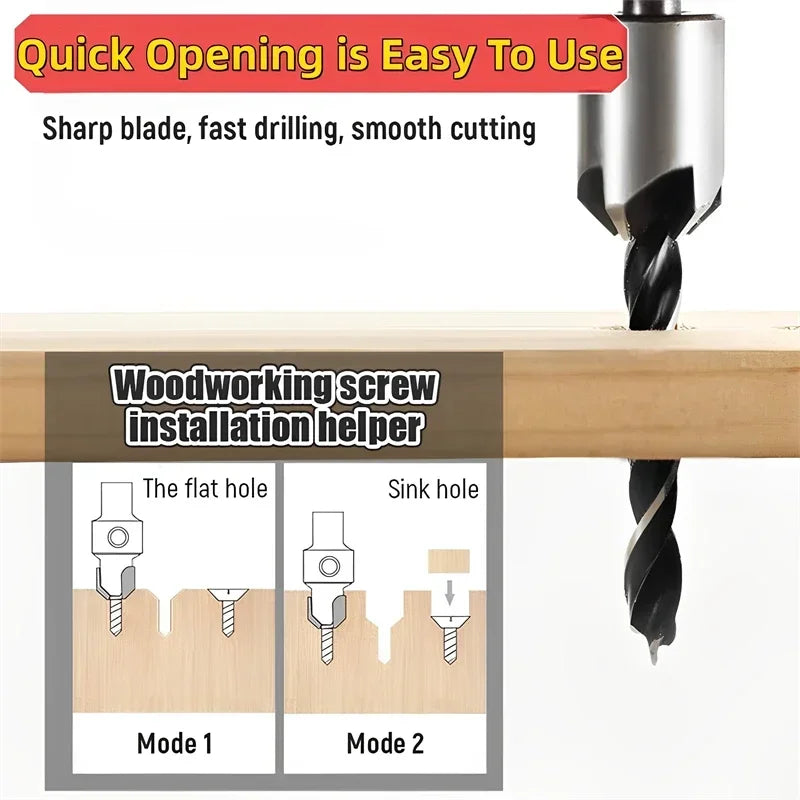 HSS Countersink Drill Bit Set 3mm–10mm | Chamfer & Woodworking Countersink Drill Bit Set SPOT