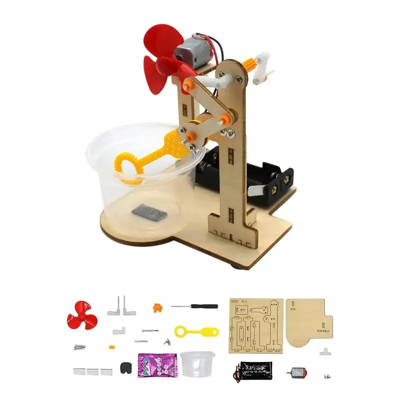 Wooden DIY Hand-Crank Bubble Machine Kit – Kids STEM Toy DIY Science Toy Kit SPOT Default Title
