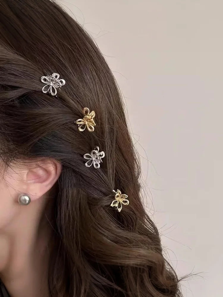 10-Pack Mini Metal Hair Claw Clips – Flower & Butterfly Hair Claw Clips SPOT