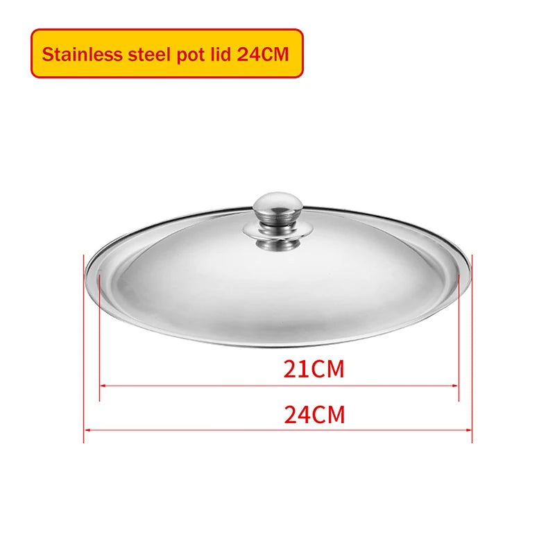 Stainless Steel Universal Pot Lid 10–32cm | Skillet Wok Cover Pot Lid SPOT CM24