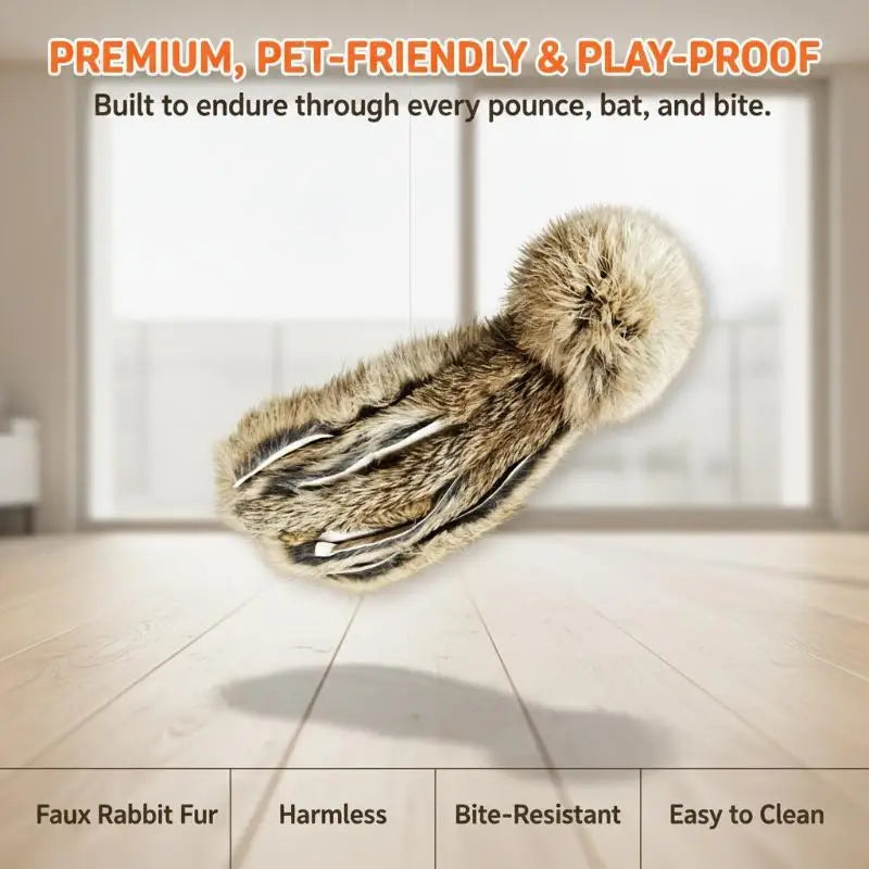 Artificial Rabbit Fur Cat Toy – Realistic Mouse for Indoor Cats Cat Toy SPOT