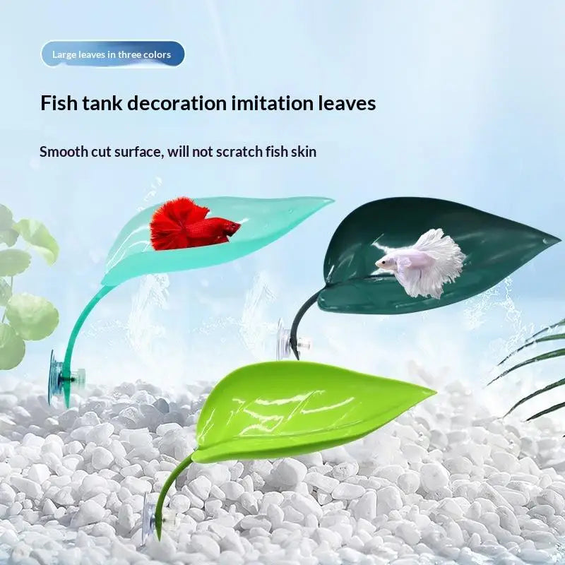 Leaf Reptile Basking Platform & Betta Fish Leaf Bed – Tank Decor Aquarium Leaf Platform SPOT