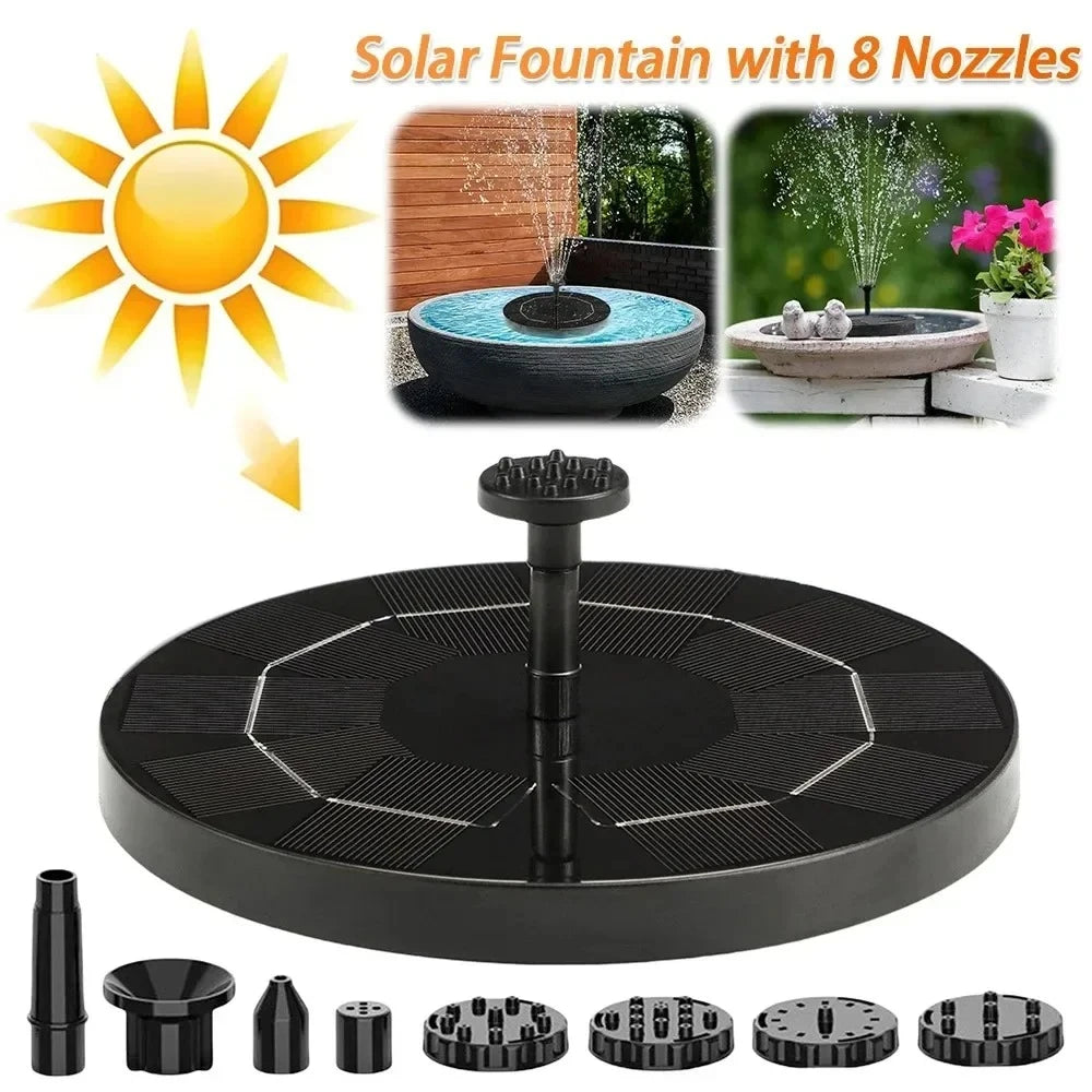Solar Powered Water Fountain – Garden, Pond & Bird Bath Solar Garden Fountain SPOT