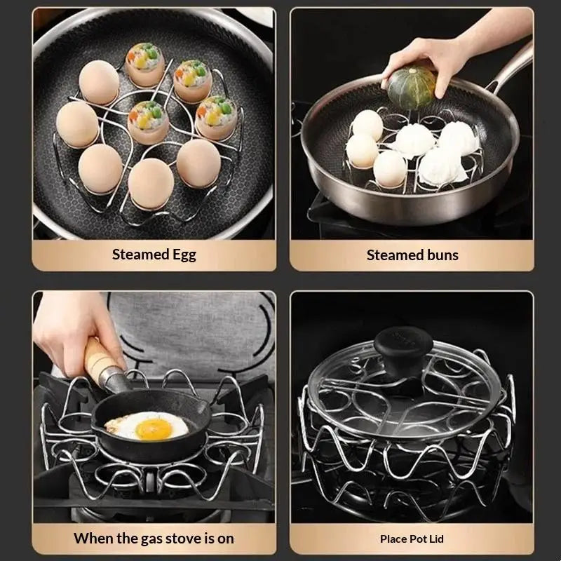 Stainless Steel Egg Steaming Rack for Steamer & Pressure Cooker Steamer Rack SPOT