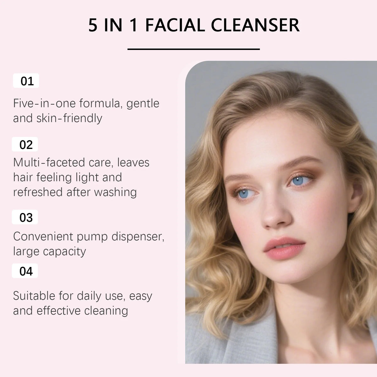 Hoygi 5-in-1 Hydrating Foam Facial Cleanser – 100ml Facial Cleanser SPOT