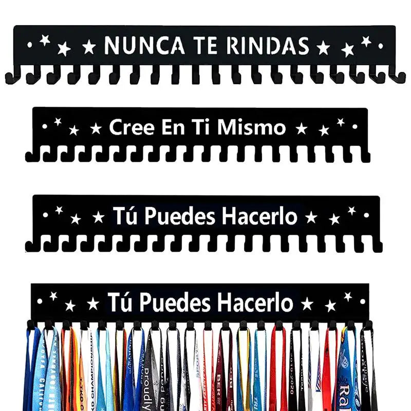 Wall-Mounted Metal Medal Display Rack – Holds 20+ Awards Medal Display Rack SPOT