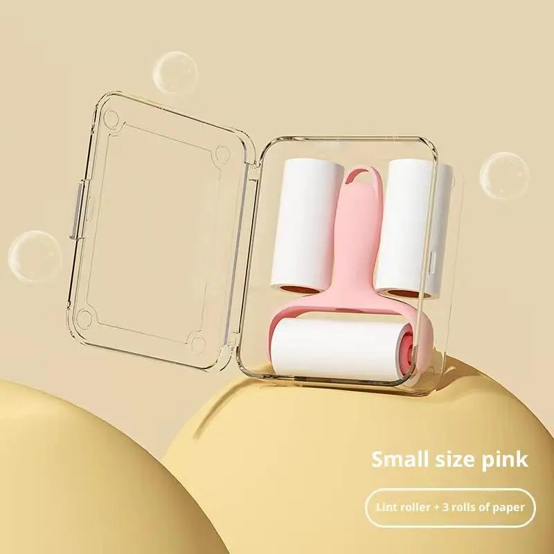 Mini Pet Hair Lint Roller – Reusable Adhesive Roller for Clothes Pet Lint Roller SPOT Pink