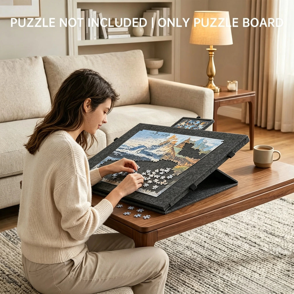 Jigsaw Puzzle Board with 6 Drawers – Adjustable Felt Table Puzzle Board SPOT