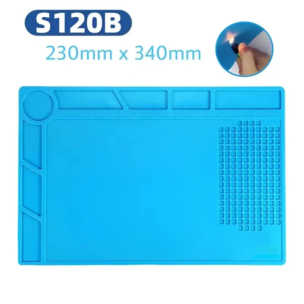 ESD Antistatic Soldering Mat – Heat-Resistant Silicone Work Pad ESD Soldering Mat SPOT S120B 230 X 340mm