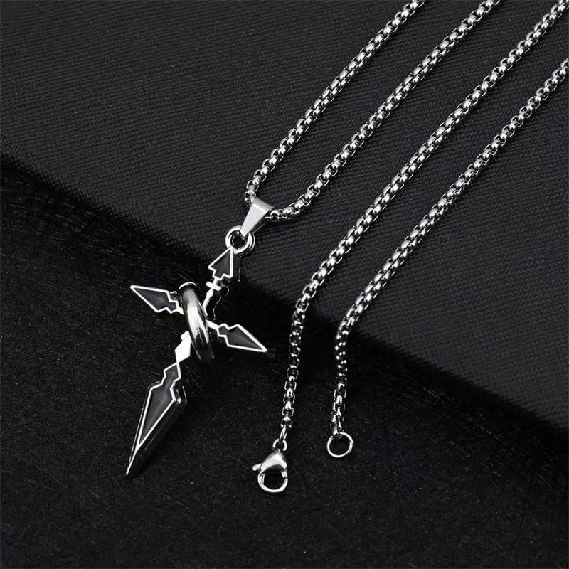 Vintage Cross Pendant Necklace – Zinc Alloy Punk Chain Pendant Necklace SPOT