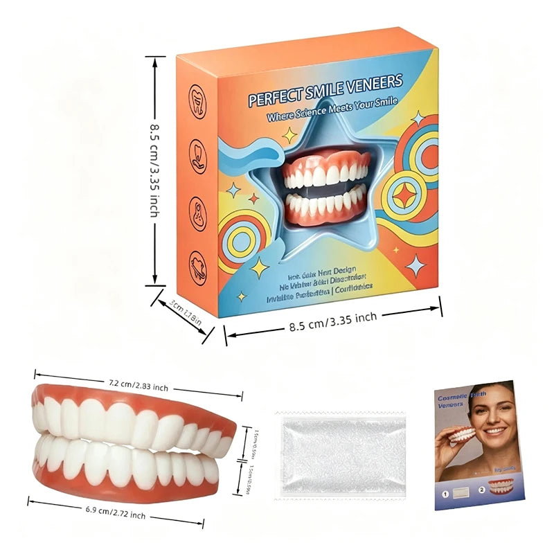 Handmade Silicone Simulation Dentures – Upper & Lower Set Simulation Dentures SPOT 1 Box
