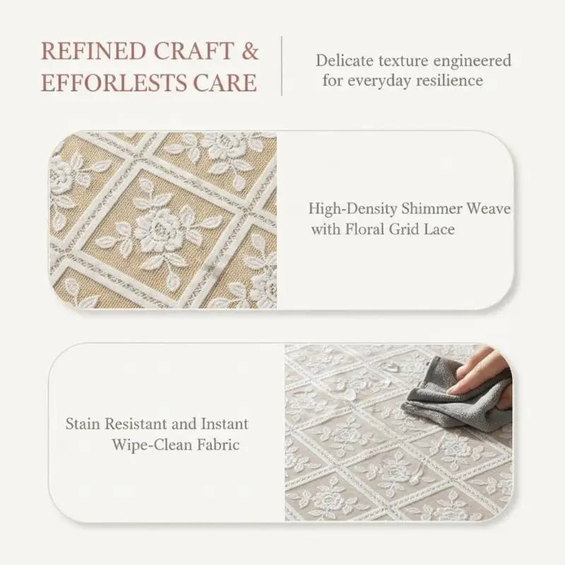 White Vintage Lace Tablecloth – Wrinkle-Resistant Polyester Lace Tablecloth SPOT