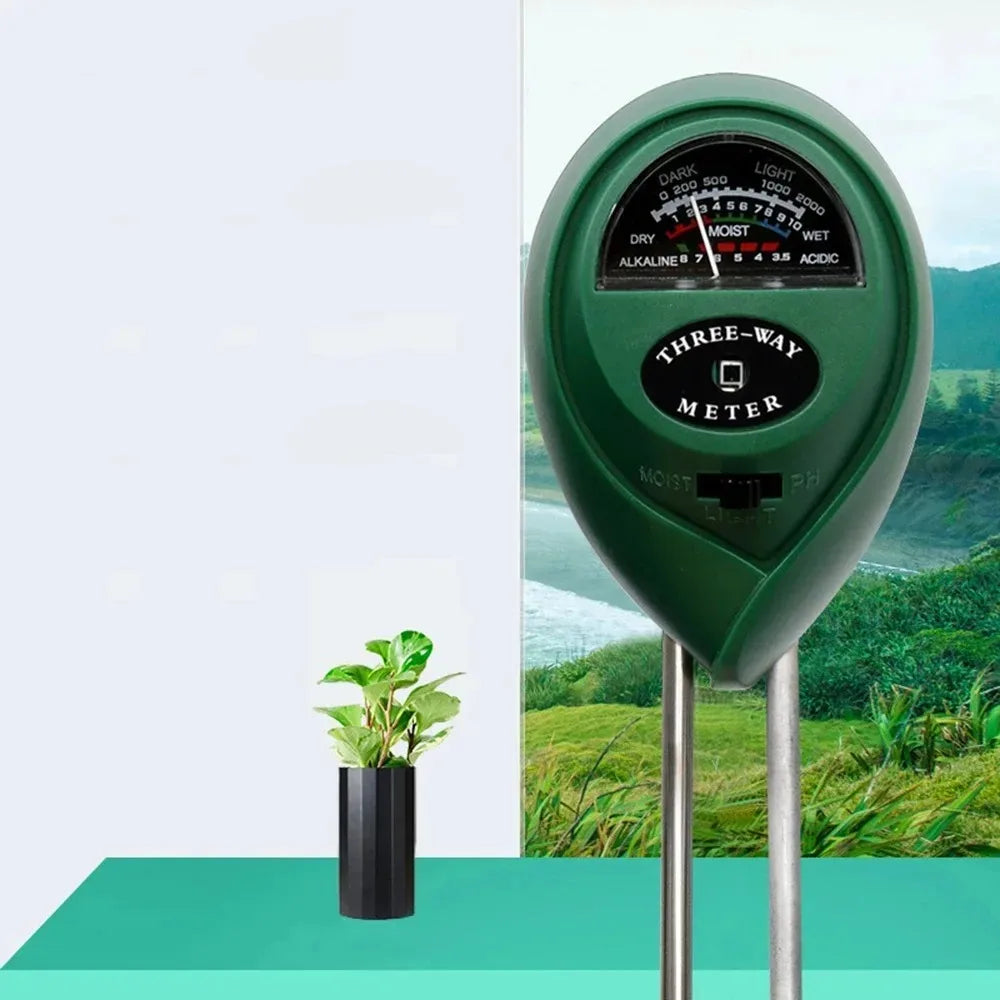 3-in-1 Soil pH, Moisture & Light Meter for Garden Plants Soil Testing Meter SPOT