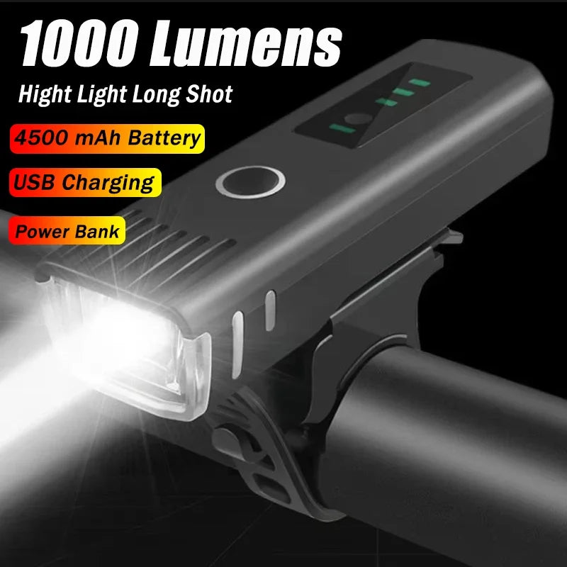 USB Rechargeable Bike Front Light – 1000LM LED Headlight Bicycle Headlight SPOT