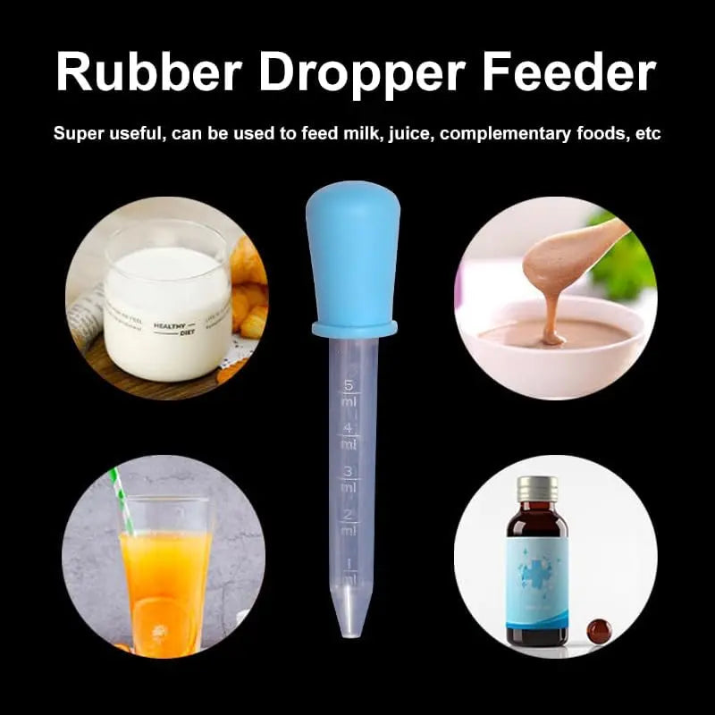 10-Pack 5ml Food Grade Silicone Baby Medicine Dropper Baby Medicine Dropper SPOT
