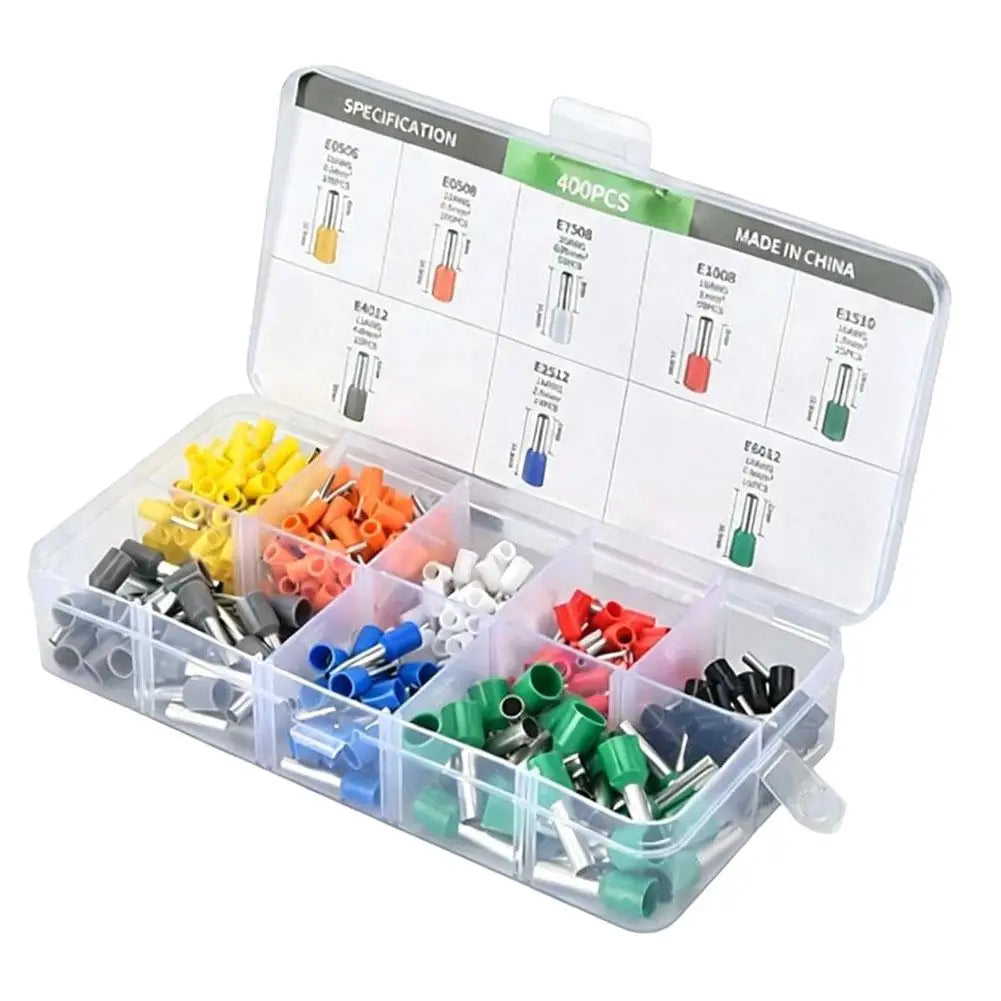 400-Piece Wire Ferrule Terminal Set – 8 Sizes & Storage Case Wire Ferrule Terminal Set SPOT 1Set