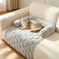 Fluffy Pet Bed Mat – Warm Anti-Slip Washable Cushion Cats & Dogs Pet Bed Mat SPOT Gray 80x60cm