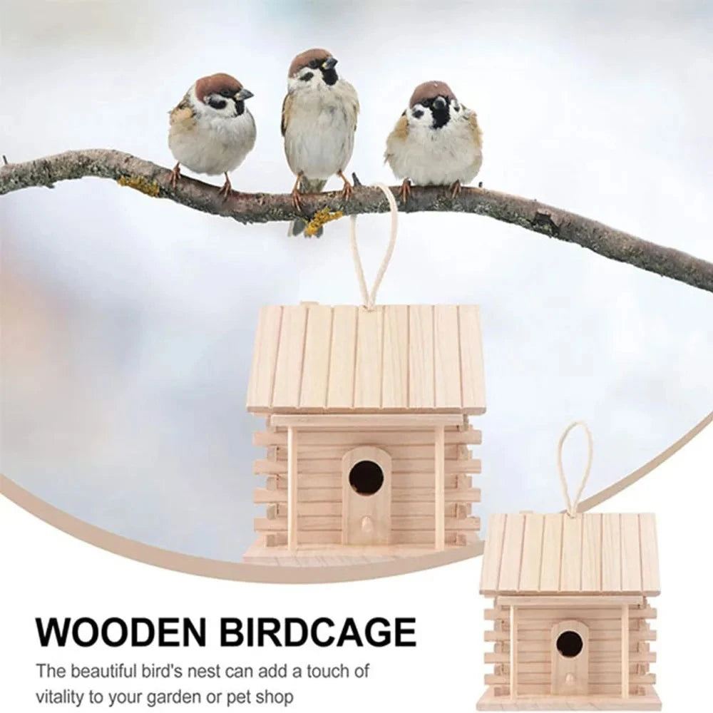 Wooden Hanging Bird House – Outdoor Nesting Box & Garden Decor SPOT Default Title
