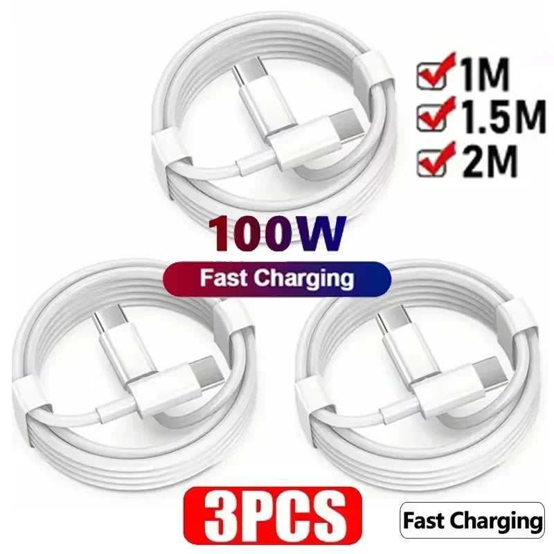 100W USB-C to USB-C Fast Charge Cable – 1M, 1.5M & 2M USB-C Charging Cable SPOT