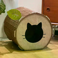 Felt Cat Cave Bed – Tree Stump Hideout for Indoor Cats Cat Cave Bed SPOT Default Title
