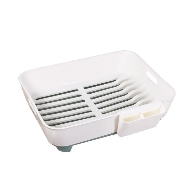 Large Plastic Dish Drying Rack with Cutlery Holder & Drainage Dish Drying Rack SPOT