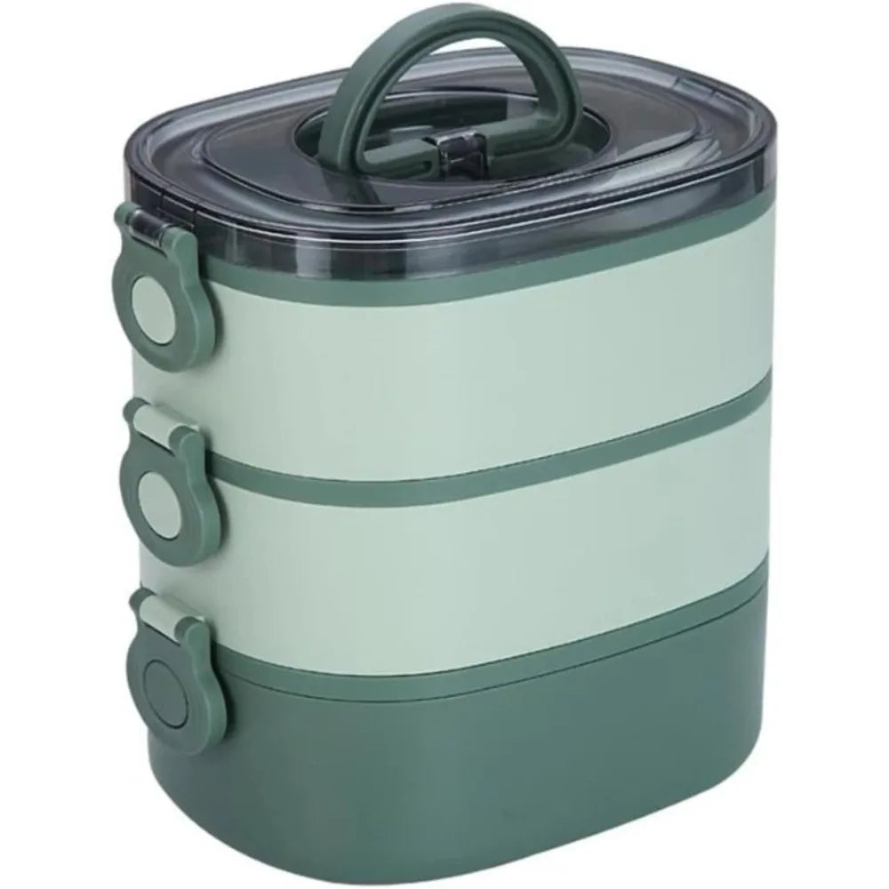 3-Tier Stackable Bento Lunch Box 2000ml – Leakproof & Portable Stackable Lunch Box SPOT 1pc